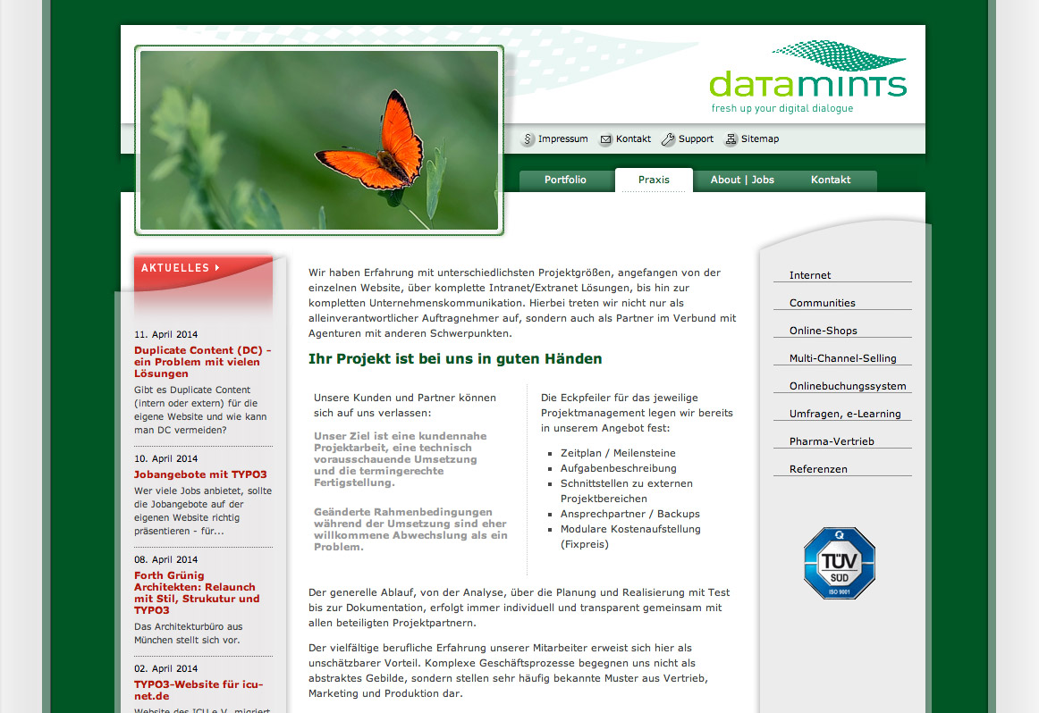 Datamints GmbH Website