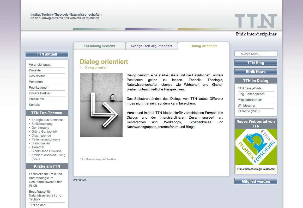 Institut TTN, Website