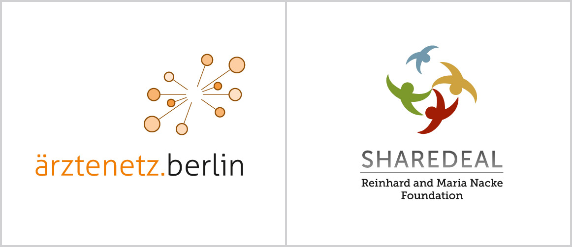Logos Ärztenetz Berlin und Stiftung Sharedeal
